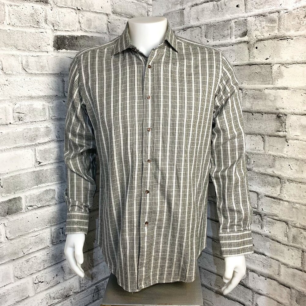 Etro Milano Check Graphic Print Casual Button Down Shirt